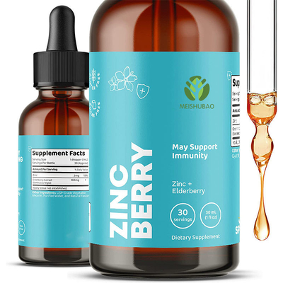 OEM Zinc Liquid Drops Zinc Sulfate Oral Liquid Vitamin C Zinc Drops Supplement for Adults &amp; Kids