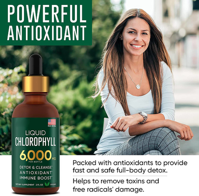 OEM Private Label Liquid Chlorophyll Herbal Extract Chlorophyll Drops Energy Supplement