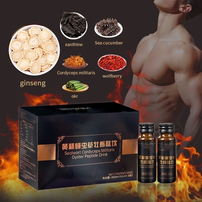 OEM LOGO Sealwort Cordyceps Militaris Oyster Peptide Drink Improve Endurance Male Healthcare Oral Liquid
