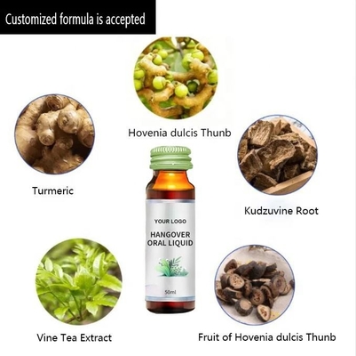 Anti Alcoholic Herbal Hovenia Dulcis Radix Puerariae Extract Vegan Hangover Drink OEM ODM