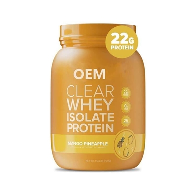 Hot Sale OEM Clear Whey Isolate Protein Powder Zero Lactose Zero Sugar Keto-Friendly Mango Pineapple Flavor