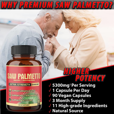 OEM prostate health supplement containing Ashwagandha suitable for male hair growth saw palm powder