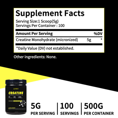 OEM Food Diet Supplement creatine monohydrate 500g whey creatine monohydrate Powder
