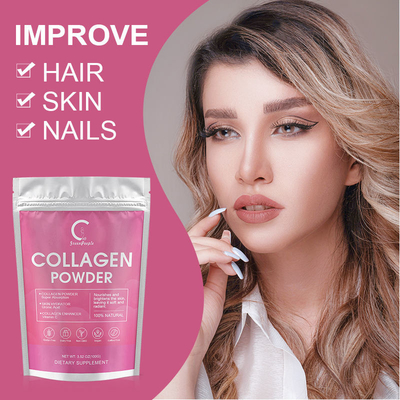 OEM Collagen Peptide Powder For Skin Whitening Digestive Enzymes Non GMO Gluten Free