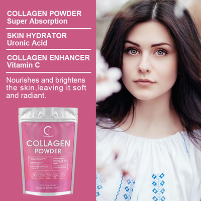 OEM Collagen Peptide Powder For Skin Whitening Digestive Enzymes Non GMO Gluten Free