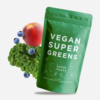 Digestive Enzymes Probiotics Superfood Greens Blend Powder OEM With Spirulina Chlorella