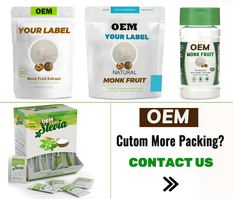 Zero Calorie OEM Powder Blend Sweetener Monk Fruit Extract Stevia Erythritol Powder