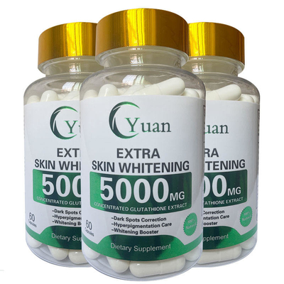 5000MG 3X Extra Whitening Pearl Powder OEM Glutamax Glutathione Skin Whitening Pills