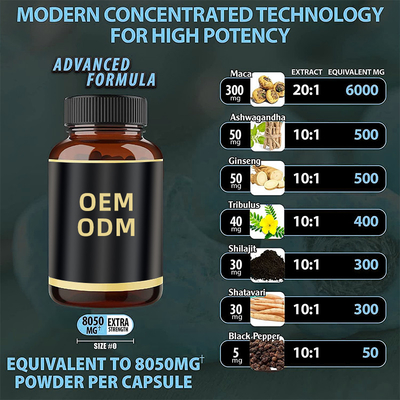 OEM high-quality black pepper macagan capsules Ashwagandha vegetarian organic macagan powder energy