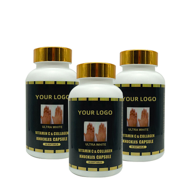 OEM Ultra White Vitamin C &amp; Collagen Knuckles Capsules 60 Softgel for Removing Dark Knuckle,Elbow
