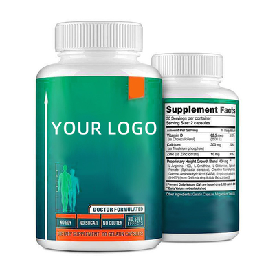0.5g / Capsules OEM Height Growth Capsules Enhance Bone Strength With Calcium