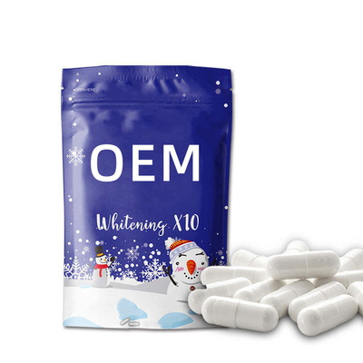 Vitamin C Herbal OEM Capsule OEM Skin 2 In 1 Whitening Collagen Powder Capsules