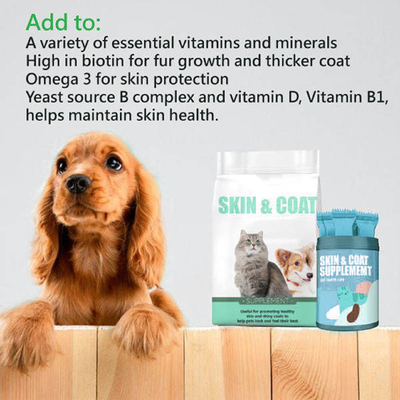 Pet Health OEM Nutrition Supplement Food Deep Care Glossy Hair Turtle Egg Powder Fish Collagen Biotin