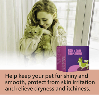 Pet Health OEM Nutrition Supplement Food Deep Care Glossy Hair Turtle Egg Powder Fish Collagen Biotin
