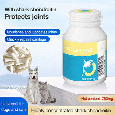 750mg/Pc Pet Nutritional Supplements OEM High Concentration Shark Chondroitin Capsules