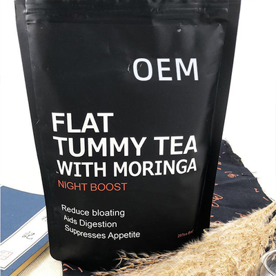 OEM Flat belly tea and spicy wood slimming 28 day detoxification tea slimming burning fat green tea