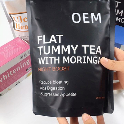 OEM Flat belly tea and spicy wood slimming 28 day detoxification tea slimming burning fat green tea