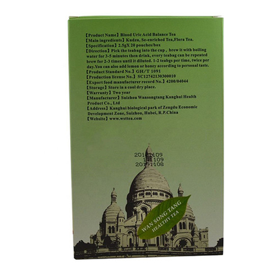 OEM Chinese Herbal Tea Gout Uric Acid Blood Uric Acid Balance Tea Natural Herbal Tea
