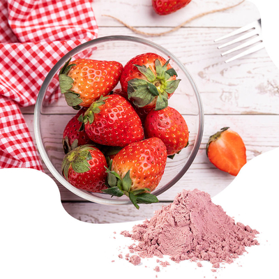 Plant Fresh Fruit Extract Solid Beverage OEM Pink Strawberry Powder
