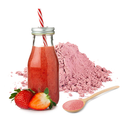 Plant Fresh Fruit Extract Solid Beverage OEM Pink Strawberry Powder