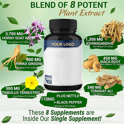 0.5g Men'S Nutritional Supplements Natural Herbal Extract Tongkat Ali Power For Men Horney Goat Weed Capsules