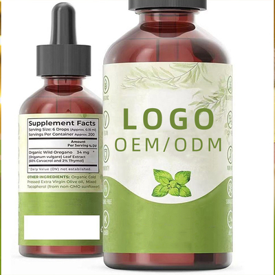 OEM/ODM Organic Natural Oregano Oil Enhance Immunity Improve Health Antioxidant Weight Loss Oregano Oil Drops