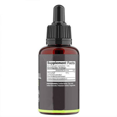 OEM/ODM Chlorophyll Liquid Drops For Water Peppermint Flavored For Skin Health Immune Support Energy Supplement