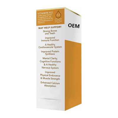 All Natural Non GMO OEM Vitamin D3 With K2 Liquid Drops