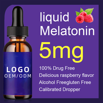 50ml 5Mg Biotin Collagen Drops OEM Natural Melatonin Drops Adult Night Sleep Aid
