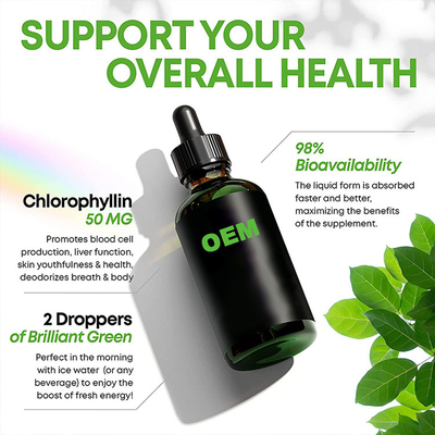 Gluten Free Biotin Collagen Drops OEM ODM Chlorophyll Liquid Drops