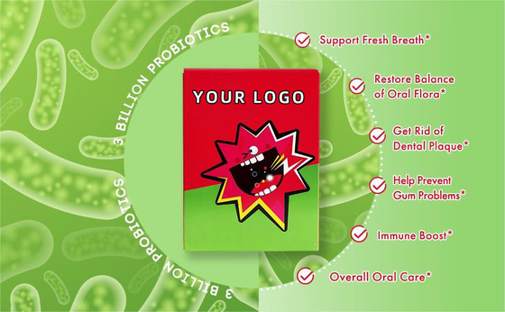 Sugar Free Oral Probiotic Bubble Lozenges Tablet 3 Billion CFU For Teeth Gums Health And Fresh Breath