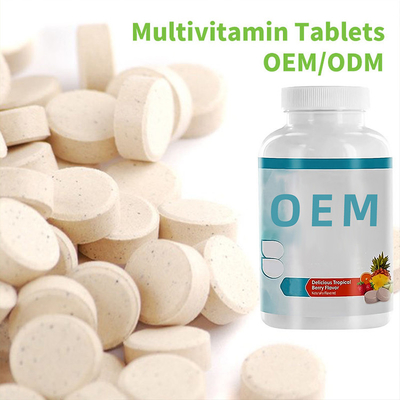 Food Grade OEM Pills Health Vegetarian Chewable Multivitamin Tablets
