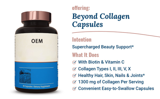 Skin Care OEM Pills Face Collagen Vitamin C Capsules Tablets Anti Aging