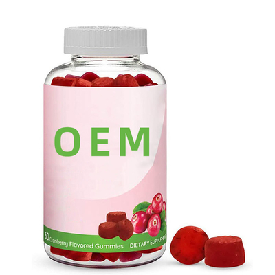 100% Natural Women Nutritional Supplements Cranberry Probiotic Gummies Urinary Tract Cranberry Food Supplement