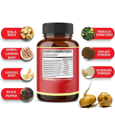 Organic Men'S Nutritional Supplements Maca Plus Capsules Strong Man Pills