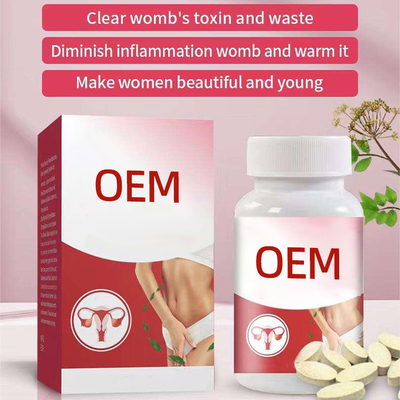 Natural 60pcs Chinese Herbal Candy Women'S Cleaning Warm Womb Detox Fibroid