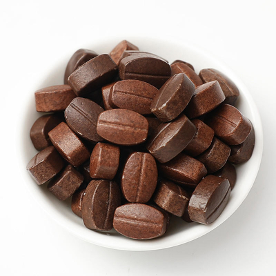 Vegan Candy Sugar Free Instant Grain Coffee Shape Chewable Coffee Bean Tablet Candy