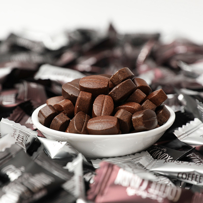Vegan Candy Sugar Free Instant Grain Coffee Shape Chewable Coffee Bean Tablet Candy